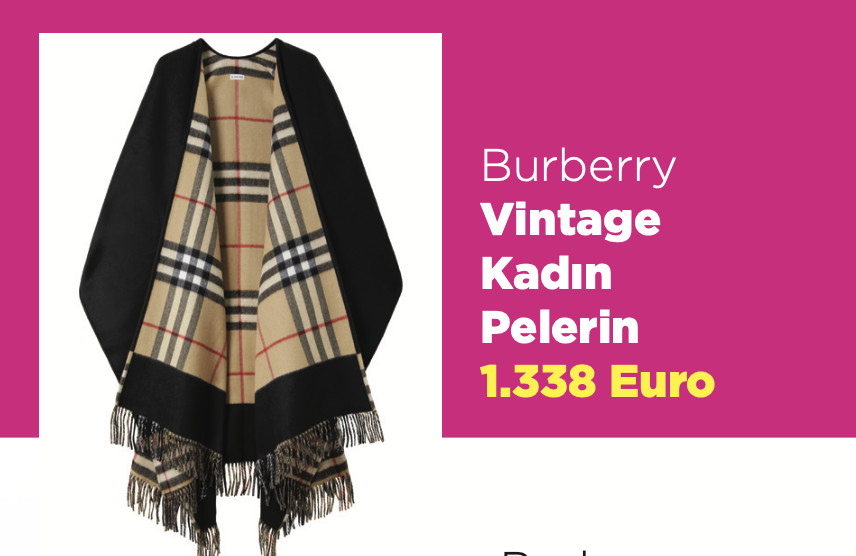 Burberry - Vintage Kadın Pelerin - 1.338 Euro